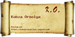 Kobza Orsolya névjegykártya